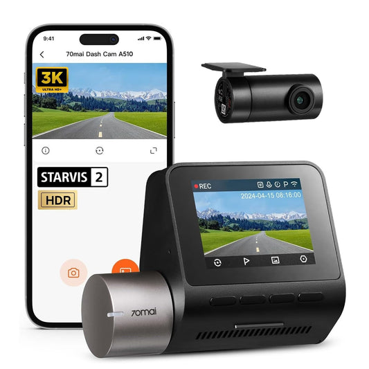 A510 Dual Dashcam Sony Starvis2 | Front + Rear Offer Price With Free Installation