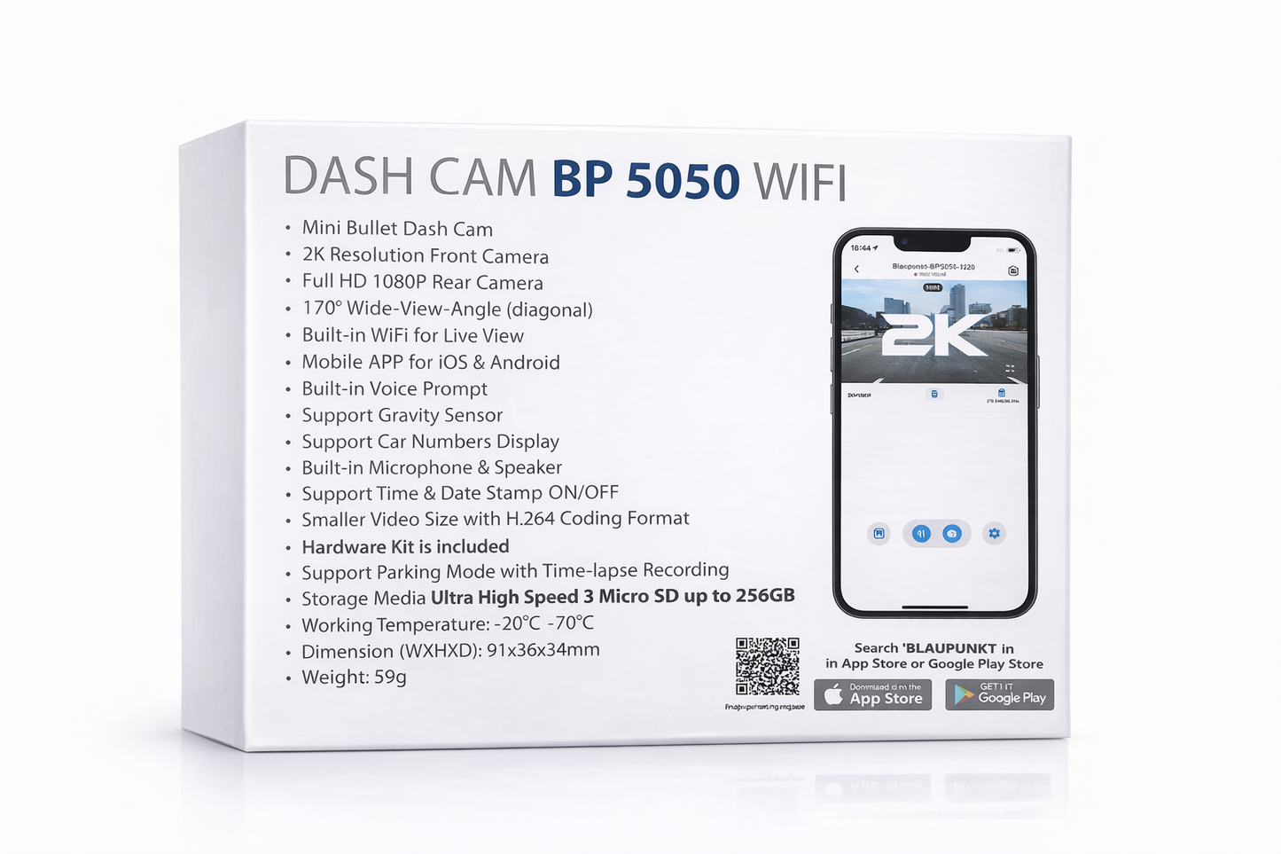 Blaupunkt DashCam - 5050 wifi(dual channel)